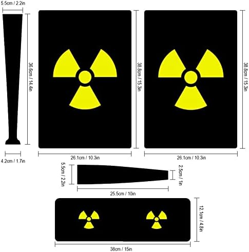 Ядрена Радиация 3 бр. Стикер за цялото тяло, Стикер за PS5 Digital Edition за конзолата PS5 и контролер