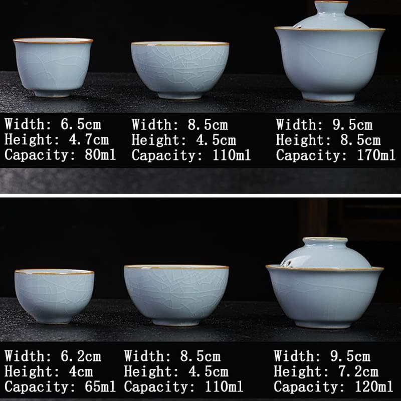 XIULAIQ Японската Керамични Чаена Чаша, Чай комплект, Преносима Чай и прибори за пътуване, Кунг-фу, 1 Гърне + 2 чаша,