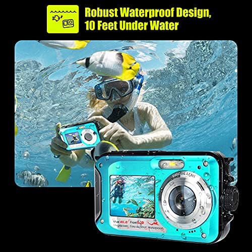 Водоустойчива камера Shimshon Водоустойчив Цифров фотоапарат 48MP Изображение 2,7 K Видео Подводна Камера за гмуркане