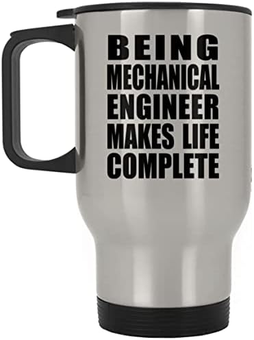 Designsify да Бъде Инженер-Механик Прави живота Пълноценен, Сребърен Пътна Чаша 14 грама, на Чаша с Изолация от Неръждаема