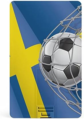 Футбол порта и Флаг на Швеция Кредитна Банкова карта, USB Флаш памети Преносима карта с памет За съхранение на ключове