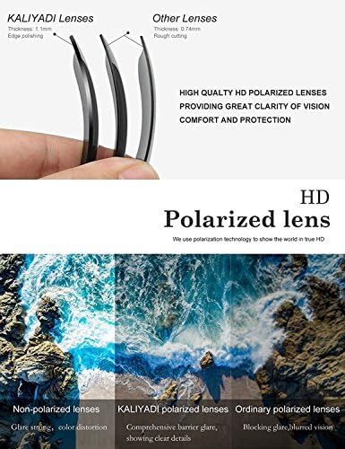 KALIYADI Поляризирани Слънчеви очила за Мъже и Жени в Рамки и Без Рамки на Слънчеви Очила за Шофиране, Блокиране на ултравиолетова Радиация
