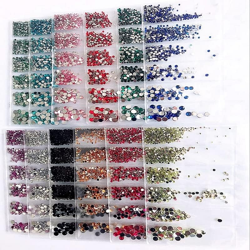 Смесени Размери 3D Акрилни Декорации за дизайн на ноктите, Кристали и Кристални Камъни Лъскави аксесоари за нокти, Аксесоари Инструменти от 1,5 мм до 5 мм - (Цвят: Color 03)