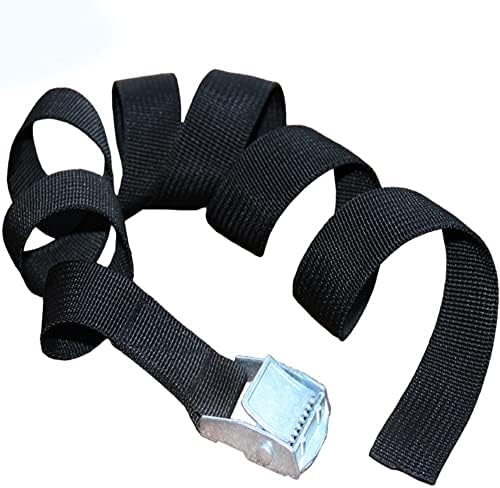 JHWSX Черно Свива колан, здрав колан от механизма на палеца, щипка за етикет за чанти-карго с Метална катарама (Цвят: