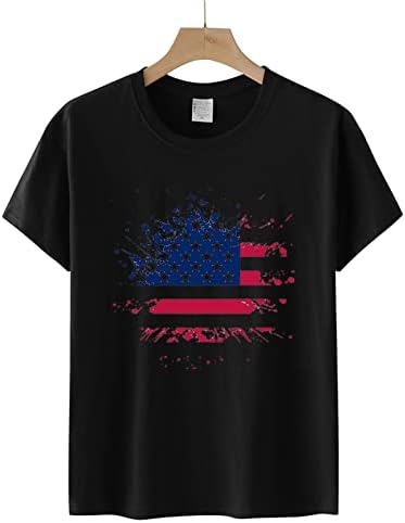 Патриотични Ризи за Жени, Тениска с Американския Флаг, Ежедневни Летни Потници, Тениски с Къс Ръкав, Райе тай-Дай, Удобни