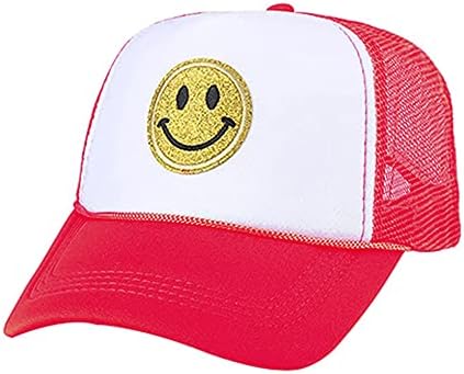 Лин Су мода, усмивката му бейзболна шапка с пайети печат Неон висока корона пяна задната част на окото на шофьора шапка