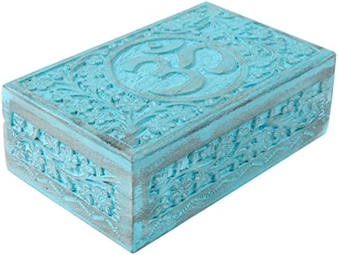 Дървена Кутия за подаръци със символа Ом - Скоростна Памет и Мед Регулируема Гривна, Гривни, комплект от 5 медни гривни