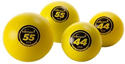 Комплект от 2-те големи топки за тенис на маса с диаметър 44 мм и 2-те са Много по-Големи топки за Тенис на маса с диаметър 55 мм, Жълто на цвят.