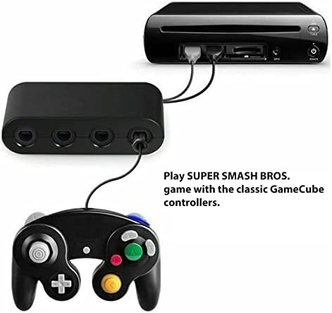 4-портов адаптер контролер, сменяем и сценичен за Gamecube, Nintendo Switch, Wii U, PC, USB, Mac OS