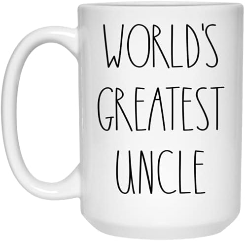 Чичо - най-Добрата в света кафеена чаша за чичо си - Вдъхновена от Рей Дън - Стил Rae Dunn - Кафеена чаша за чичо - Подарък за Деня на майката / баща си и за чичо си - рожден Де
