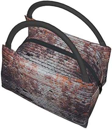 Evealyn Реколта чанта за обяд с принтом като Тухлена стена, Преносима богат на функции Термоизоляционная чанта Evealyn,