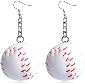 Бейзболни Обеци за Жените, 3D Бейзболна Висячая Обица, Бейзболна Бухалка, Висящи Обеци и Бейзболни Бижута за Жени, Подарък за Майка си и Фен