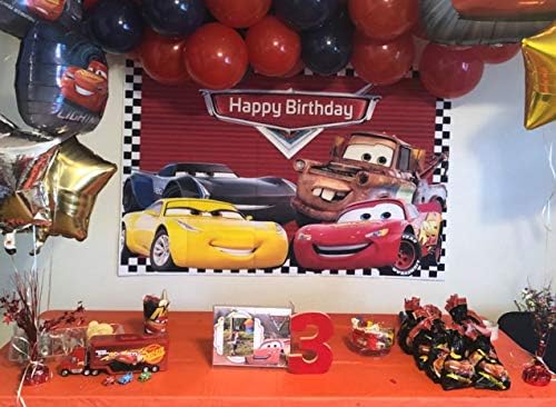 RUINI Състезателен Автомобил Тематичен Фон Мультяшные Автомобили Мобилизация на Декор за Парти по случай рождения Ден на Банер 5x3 Фута