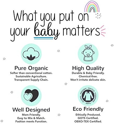 Памучно Боди Lamaze Organic Baby Унисекс С Къс Ръкав, закопчалката на Бутон