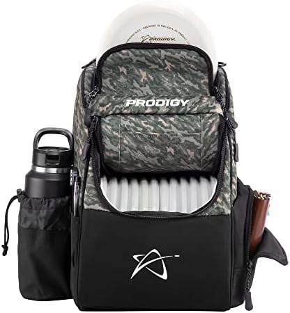 Раница за голф Prodigy Disc Ascent | Чанта за игра на голф с фризби за начинаещи с капацитет 18 + дискове | Чанта за