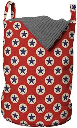 Чанта за дрехи Ambesonne в стил Праисторически Кънтри, Вдъхновяващо Изкуство Американския Флаг в Ретро стил с най-Големите