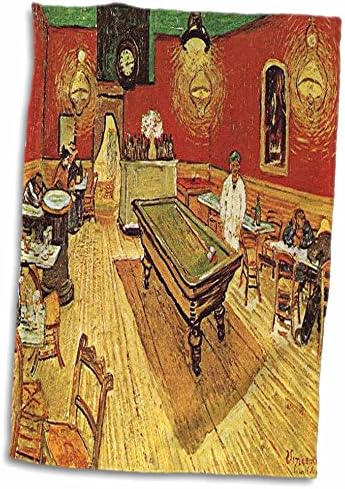 Триизмерна картина на Ван Гог, Рисующего Нощно кафе - Кърпи (twl-80520-1)