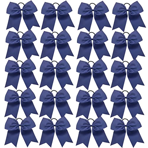 Hipcheer 20 броя 8Големи тъмно-сини Панделки за момичета, Аксесоари за Коса, Ръчно изработени с Панделка в Голям рубчик