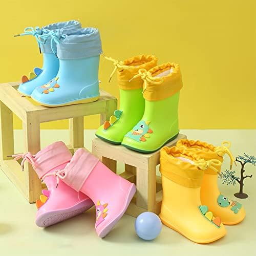 USYFAKGH момчета водоустойчив дъжд зареждане на печатни водоустойчив дъжд обувки, които светват вода обувки водоустойчив
