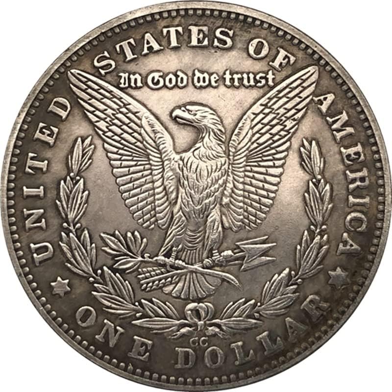 QINGFENG 38 ММ Антични Сребро Доларова Монета Американски Морган Скитник Монета 1879CC Занаят 95