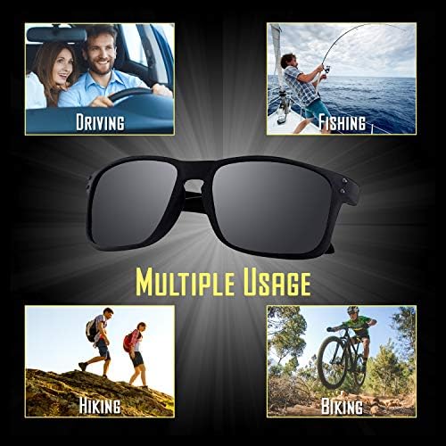 Поляризирани очила Оптикс 55 за мъже и жени – Нощно виждане / Слънчеви очила с КОМПЮТЪР, гумени рамки и покритие REVO Спортни слънчеви очила