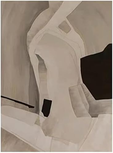 XJJZS Абстрактна Ръчно Рисувани Голяма Картина с маслени бои на Платно Живопис в Художествена Стенни Картини за Декорация (Цвят: A, Размер: 60x90 см, Без рамка)
