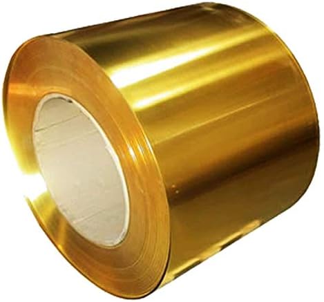 УМКИ Латунная Плоча 0,1 мм x 200 мм, широчина-1 м Тонколистовая Метална Плоча от Месинг Меден Лист за обработка на метали Метално фолио
