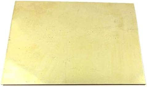 УМКИ Латунная Плоча на Месинг Златен Лист Фолио Фолио Табела H62 САМ Експеримент Лист с Дебелина 1 мм, Ширина 300 мм, Дължина 500 мм/19,68 инча, 1 бр. Метално фолио