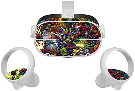 Червен Герой-Спайдърмен Филм Oculus Quest 2 на Кожата VR 2 Кожи Слушалки и Контролери Стикер, Защитен Стикер Аксесоари