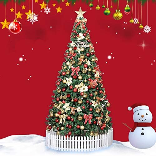 Изкуствена Коледна елха CAIXIN Смърч Коледно Дърво, Предварително Украсена за партита в Домашния офис Клас Лесен Монтаж