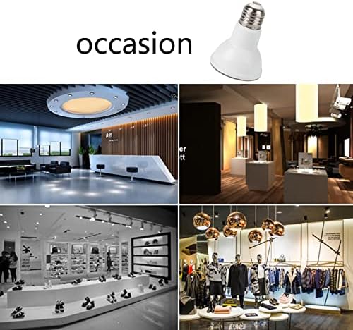 Qixivcom 7 W PAR20 Прожектор E26 led енергоспестяващи Лампи Пластмаса Алуминий Бяла Светлина COB Лампа за постоянен ток, Търговски Център, Магазин за облекло, Ресторант Декора?