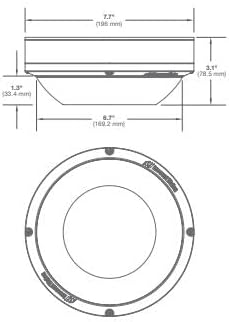 Arecont Vision AV12176DN-28 12-Мегапикселова Куполна камера WDR H. 264 PoE за помещения и на улицата с Фиксиран обектив от 2.8 мм, Бял цвят