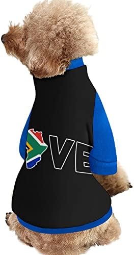 Hoody за домашни любимци с принтом FunnyStar Love South Africa и мек вълнен плат Пуловер, Гащеризон за Кучета и Котки