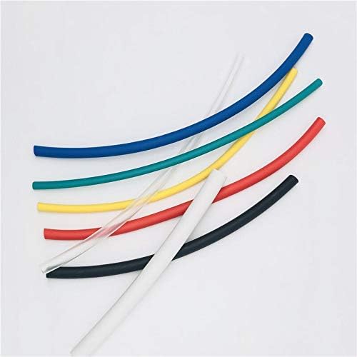 1 Метър 5 мм-180 мм Свиване тръба, термоусаживаемая, 7 цвята, комплекти проводници за тайна тръби 2: 1 (Цвят: бял, вътрешен
