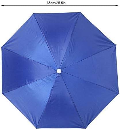 Зонтичная Шапка Mumusuki Hand Free Шапка, 65 см Слънцезащитен Ветрозащитный Чадър На Главата, Горната част на Сгъва Шапка,