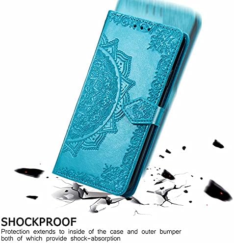 Чанта-портфейл Monwutong за Samsung Galaxy S23 Ultra, Флип калъф от Изкуствена кожа с Релефни Мандала, Магнитна закопчалка