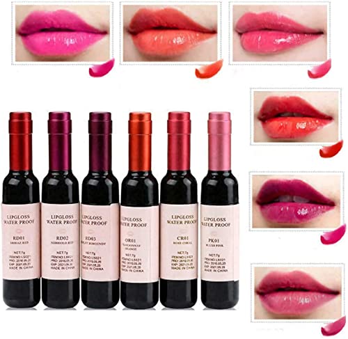 PICKX Вино Червило Матиран Устойчив Водоустойчив Набор от Сенки за устни Гланц за устни | Вино Течна Червило, Водоустойчив