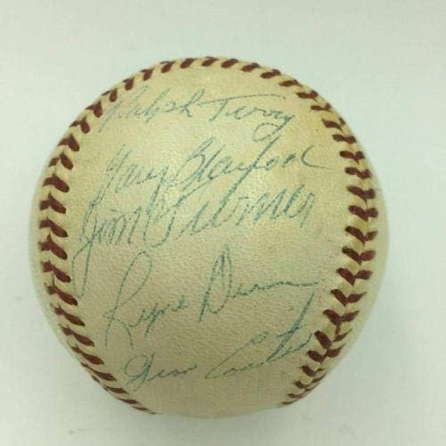 1959 Бейзболна отбор Ню Йорк Янкис Подписа бейзболни топки Мики Мэнтла Йога Берры JSA COA - Бейзболни топки с автографи