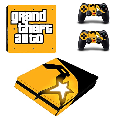 За PS4 PRO - Играта Grand GTA Theft And Auto Стикер на кожата PS4 или PS5 За конзолата PlayStation 4 или 5 и контролери Vinyl Стикер DUC-5802