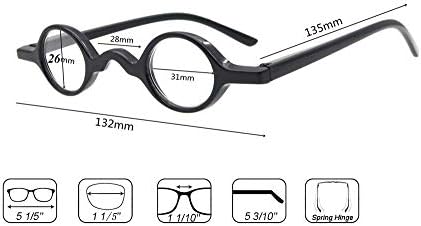 Loovit Малки кръгли очила в стил ретро, мъжки и женски, за четене на пролетта панти