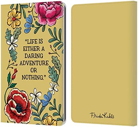 Дизайн на своята практика за главата, Официално Лицензиран Damian Kahlo Смелият Adventure Art & Quotes, Кожен Калъф-книжка-джобен формат и е Съвместим с Kindle Paperwhite 1/2 / 3