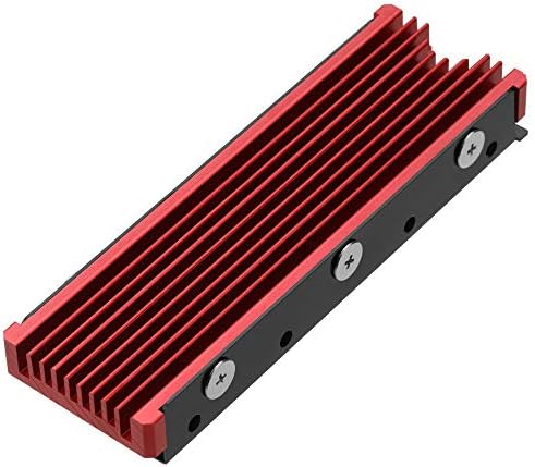 Радиатори NVMe за твърдотелно устройство M. 2 2280 мм с двустранно охлаждане (червен)