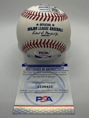 Джак Макдауъл 93 EL CY Уайт Сокс Подписано Автограф на Официалния Бейзболен PSA MLB Бейзболни топки с ДНК-Автограф