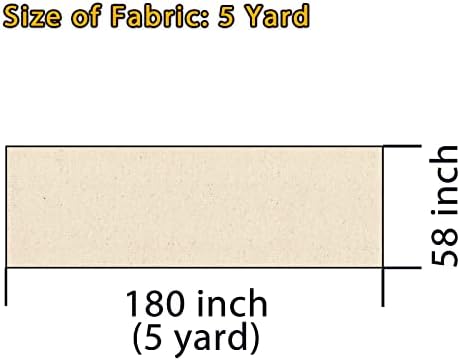 Муслиновая плат двор небеленая натурална памучен плат, Мека стеганая плат за шиене (5 ярда)