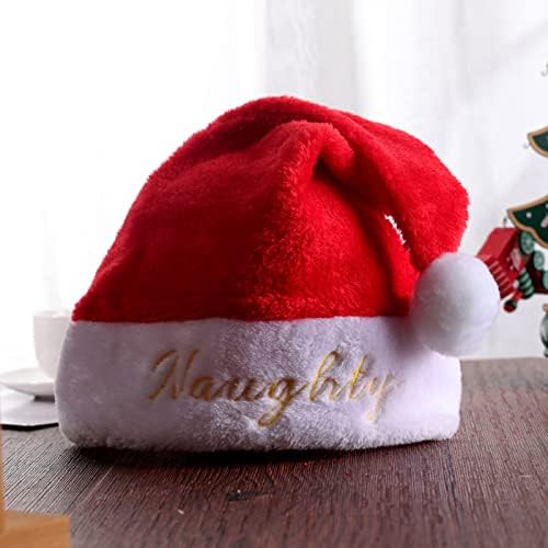 коледна шапка cdar, комфортни коледни шапки унисекс от кадифе, изолирана за Коледа, коледни аксесоари за празнични партита