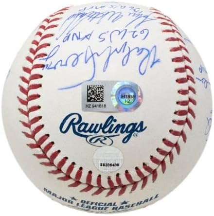 2000 йорк Янкис World Series MVP Подписа Бейзболен Джитър Ривера Щайнер MLB Holo 818 - Бейзболни Топки с Автографи