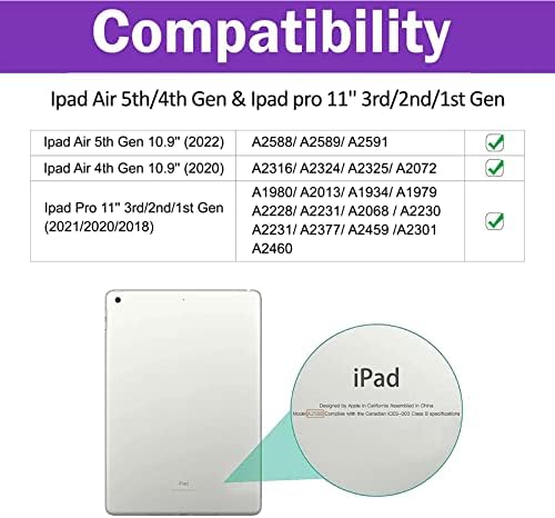 Калъф SoFunMoky за iPad Pro 11-инчов iPad Air 3-ти/2-ри/1-во поколение 10,9 см iPad Air 5-ти/ 4-то поколение 2022 2020,