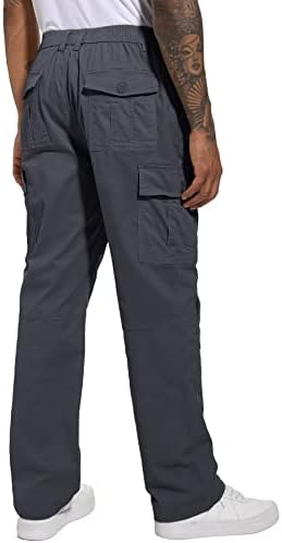 MAGCOMSEN Панталони-Карго за Мъже Rugular Fit Ежедневни Памучни Панталони Улични Леки Работни Панталони С Много Джобове