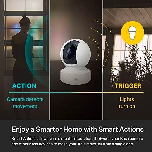 Интелигентна Камера за видеодомофон Kasa, вградена в звънец, Външна камера за сигурност K, Жичен сензор, звездна светлина и нощно виждане на разстояние 98 фута, детекци