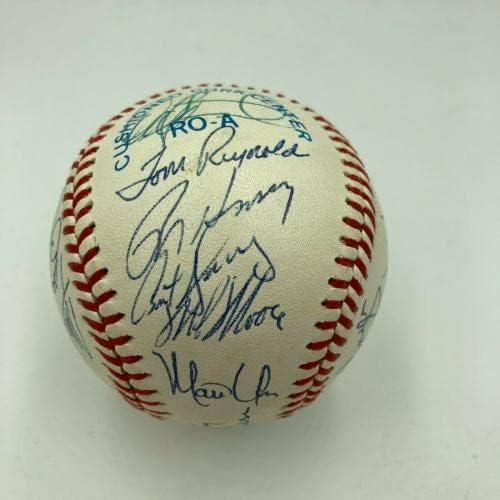 1989 Отбор на шампионите от Световна серия Оукланд А подписа договор с W. S. Baseball JSA COA - Бейзболни топки с автографи